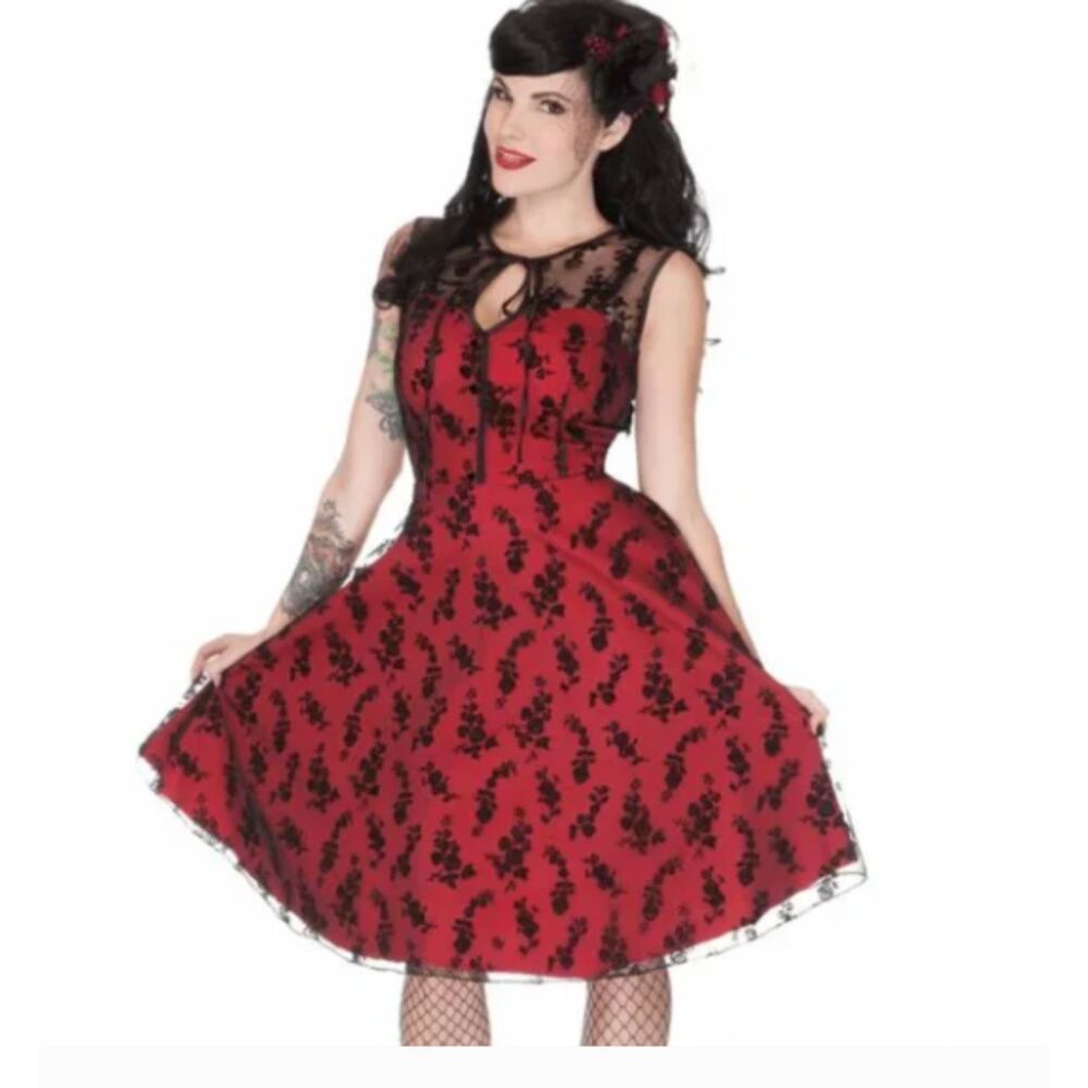 Voodoo Vixen Better Bella Whimsigoth Vamp Babydoll Prom Pin Up Style Dress XXL